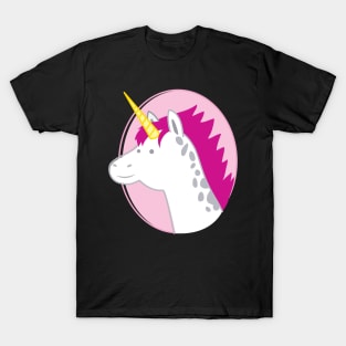 Spotty unicorn on a circle T-Shirt